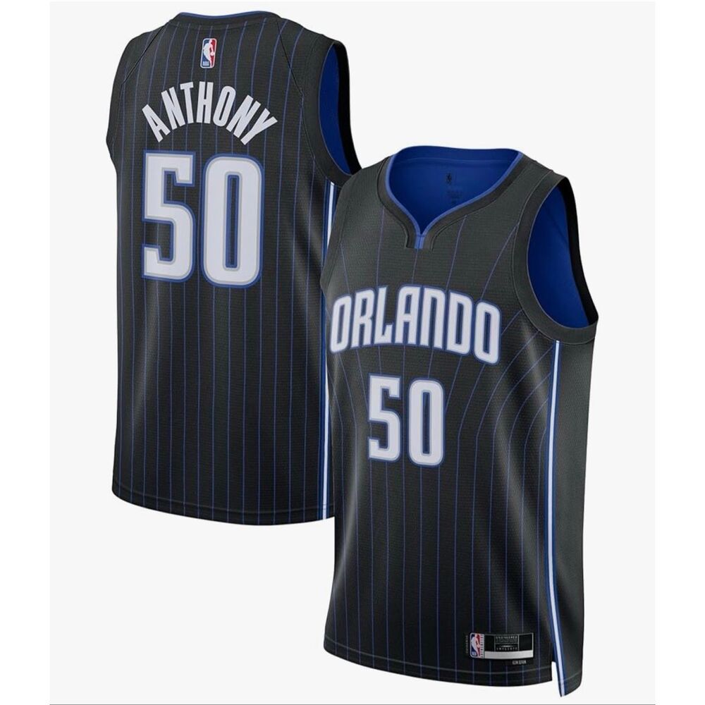 NBA Orlando Magic Cole Anthony #50 Icon Swingman Player Jersey Black Youth Large